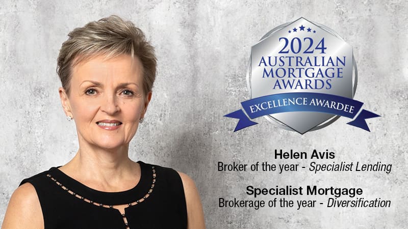 Celebrating Excellence: Specialist Mortgage and Helen Avis finalists in the 2024 Australian Mortgage Awards.